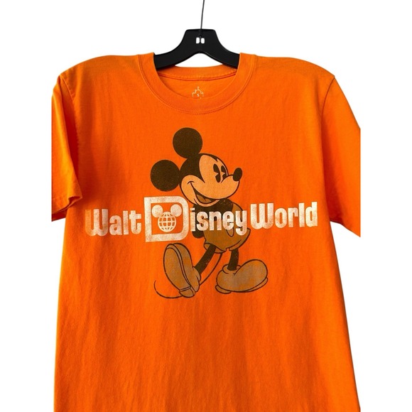 Disney Parks Walt Disney World Mickey Mouse T Shirt‎ Orange Size Small Halloween - Picture 2 of 4